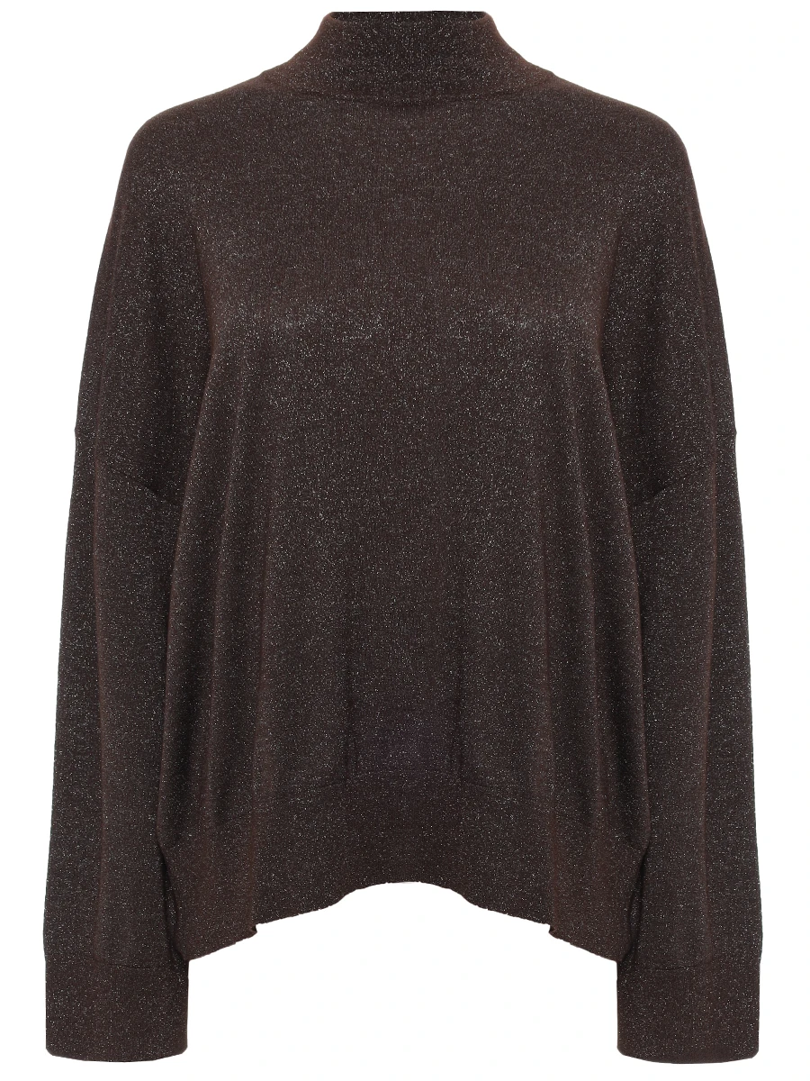 Водолазка из кашемира и шелка BRUNELLO CUCINELLI M41848604P C4211 Коричневый 