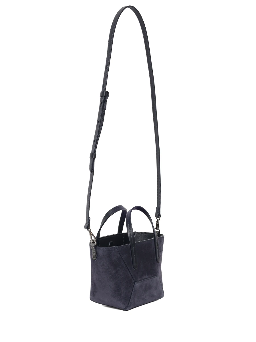 Сумка замшевая BRUNELLO CUCINELLI MBDLD2675P C8901 Синий  Фото 3