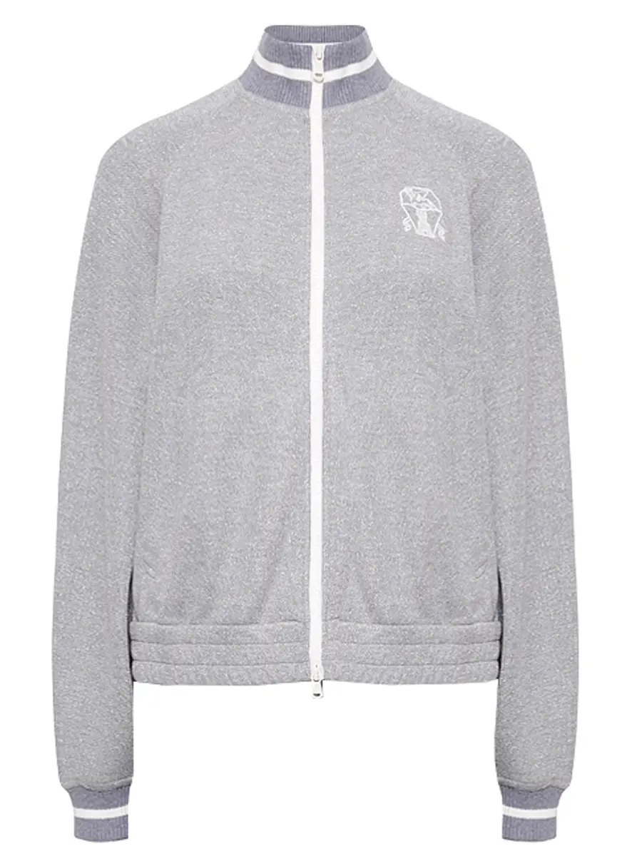 Олимпийка из вискозы и хлопка BRUNELLO CUCINELLI MP930SN906 C4527 Серебряный 