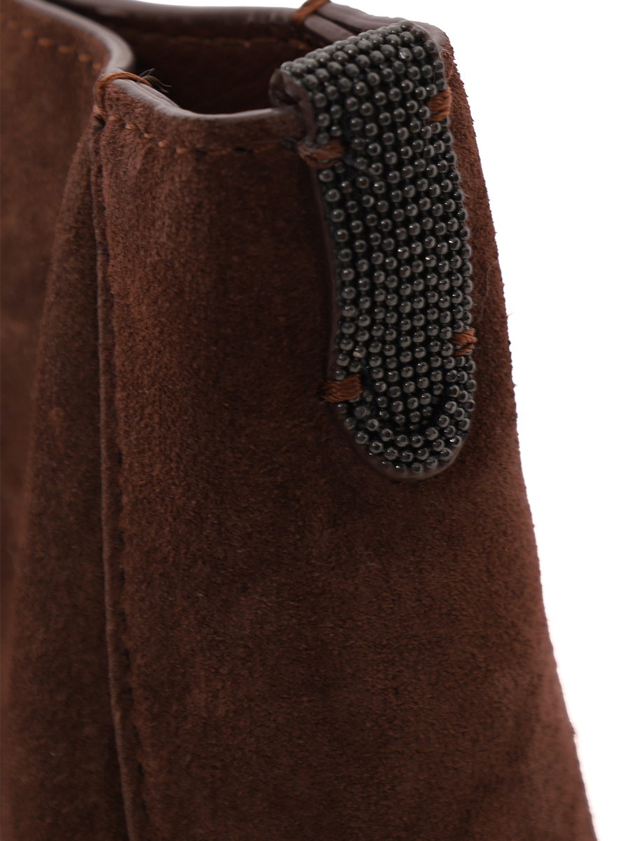 Сумка замшевая BRUNELLO CUCINELLI MWDLD2739P C4181 Бордовый  Фото 5