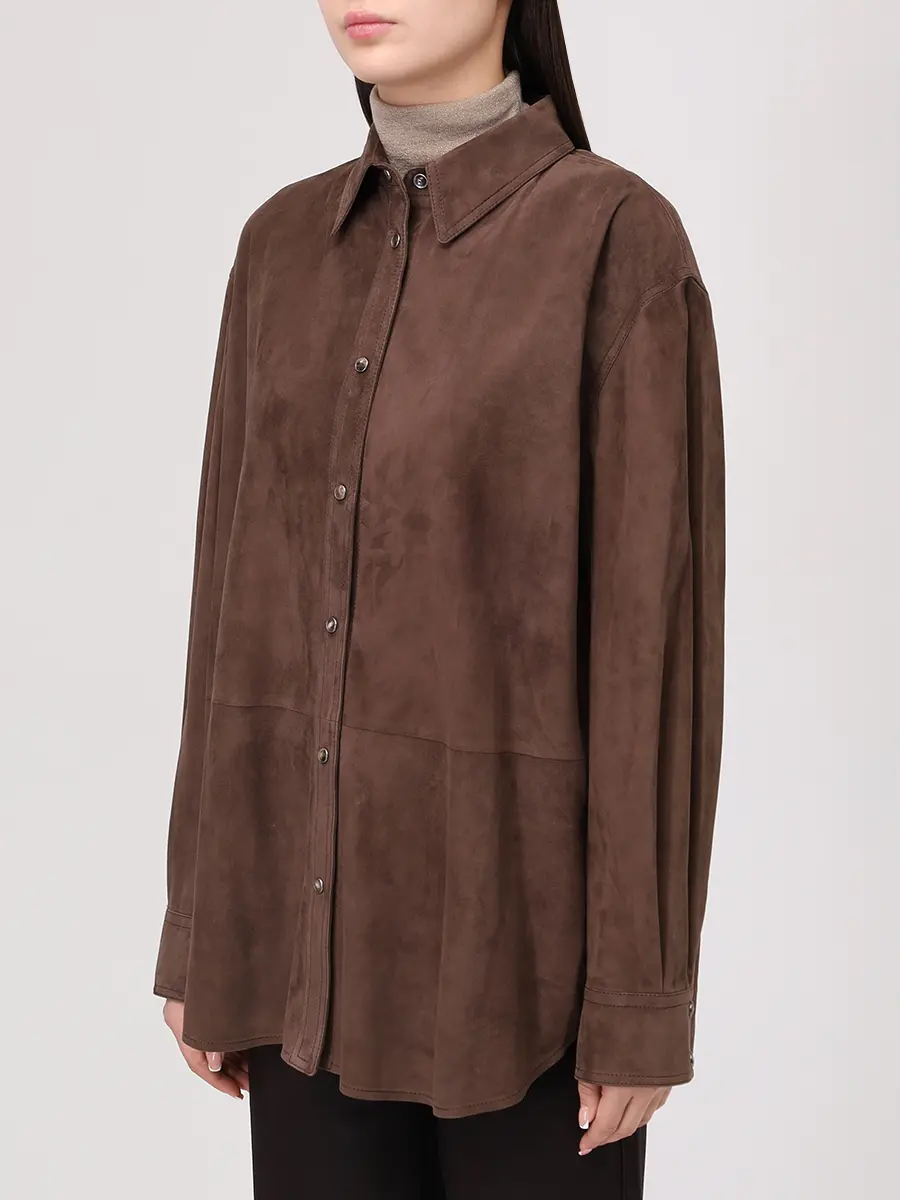 Куртка замшевая BRUNELLO CUCINELLI MPCLF7435P C1129 Коричневый  Фото 4