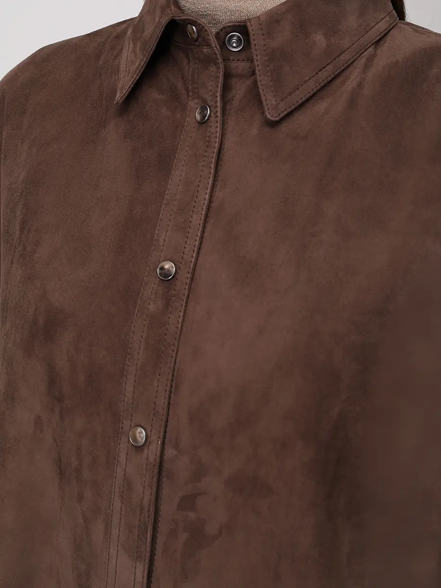 Куртка замшевая BRUNELLO CUCINELLI MPCLF7435P C1129 Коричневый  Фото 5