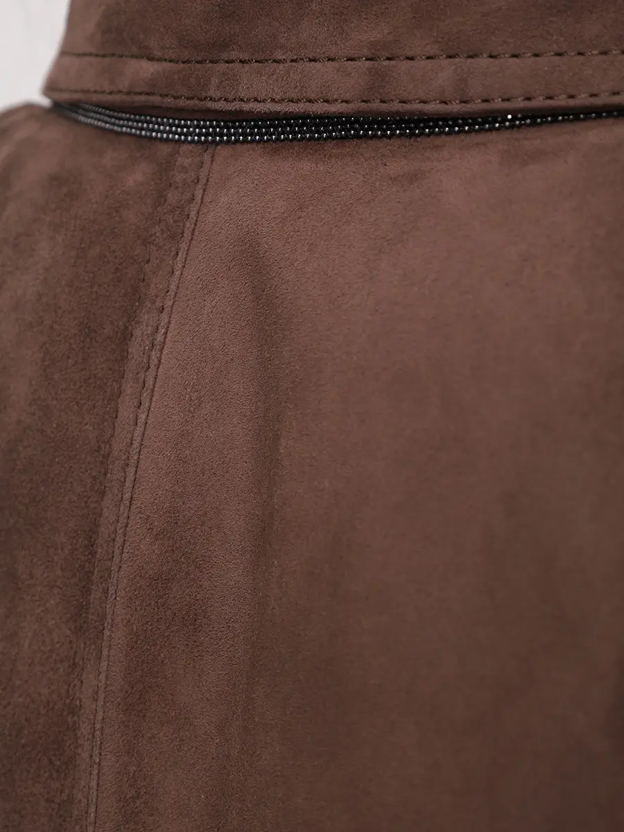 Куртка замшевая BRUNELLO CUCINELLI MPCLF7435P C1129 Коричневый  Фото 6