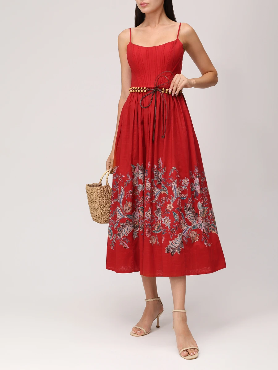 

Сарафан хлопковый, Красный, 4225DSS251/Red Multi Paisley