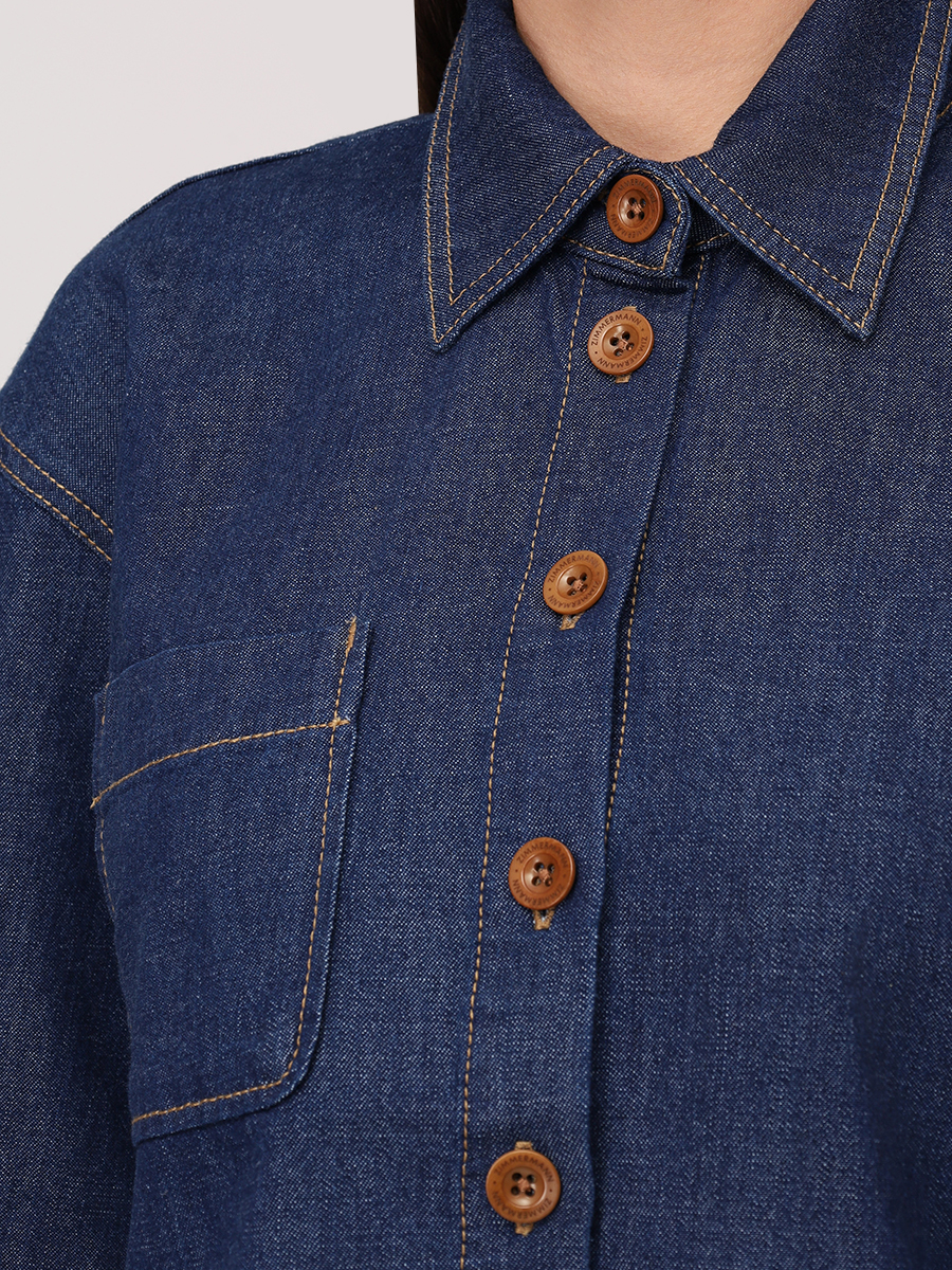 Рубашка джинсовая ZIMMERMANN 2799TSS251/Atlantic Синий  Фото 5