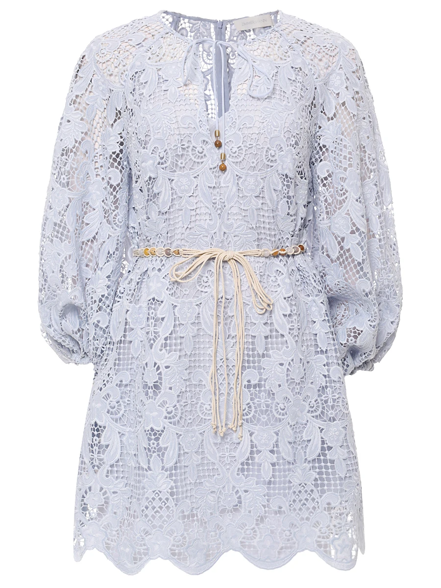 Платье хлопковое ZIMMERMANN 4559DSS254/Powder Blue Голубой 