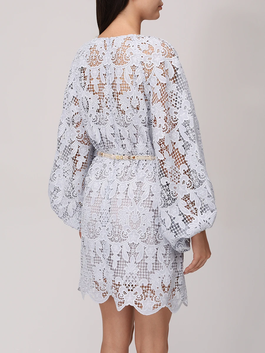 Платье хлопковое ZIMMERMANN 4559DSS254/Powder Blue Голубой  Фото 3