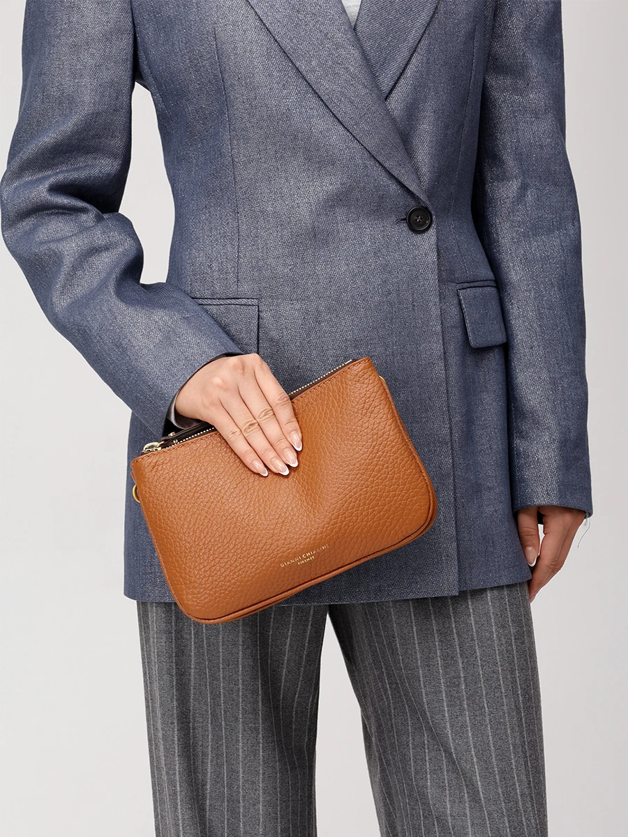 Сумка кожаная GIANNI CHIARINI BS 10435 TKL/CUOIO Коричневый  Фото 2