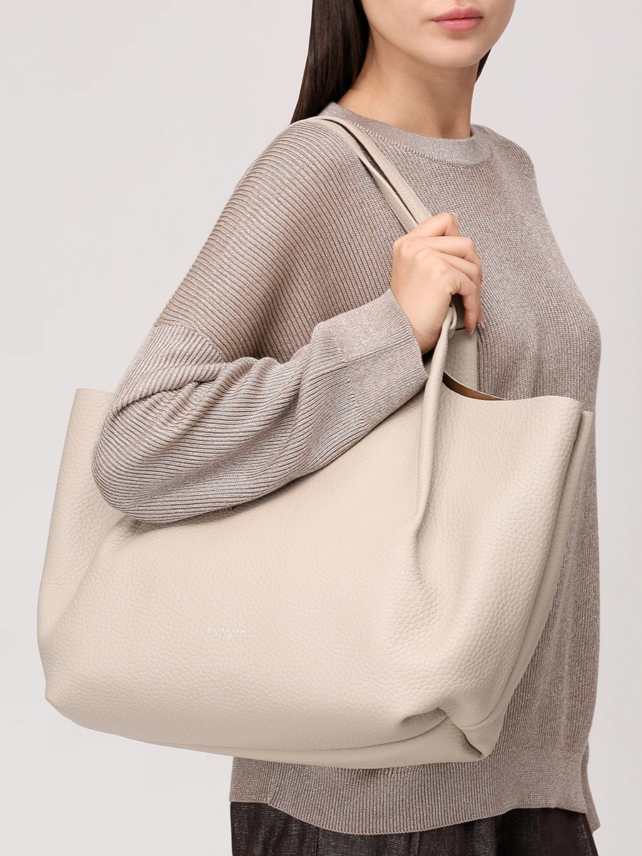 Сумка кожаная GIANNI CHIARINI BS 9720RNGDBL/LAMB Бежевый  Фото 2