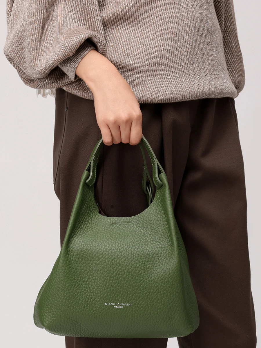 Сумка кожаная GIANNI CHIARINI BS 9719RNGDBL/DEEP FIR T.MORO Зеленый  Фото 2