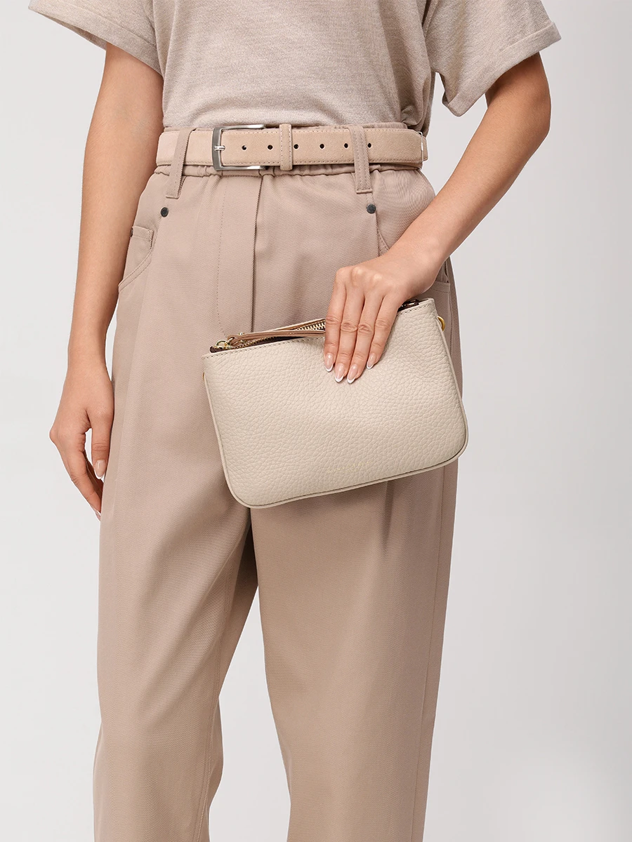 Сумка кожаная GIANNI CHIARINI BS 10435TKL/LAMB Бежевый  Фото 2