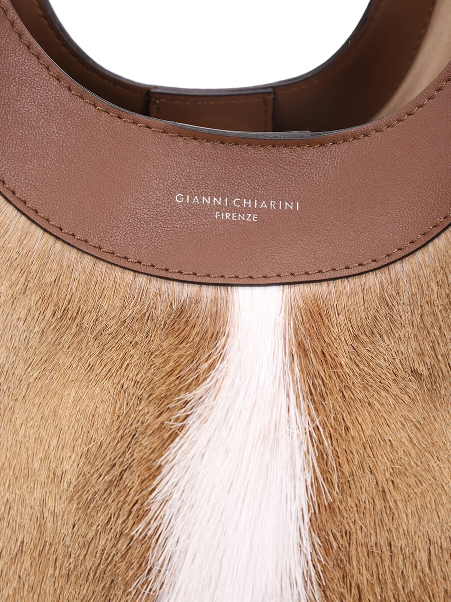 Сумка из меха GIANNI CHIARINI BS 12022SPBOK/NATURAL Анималистичный принт  Фото 6