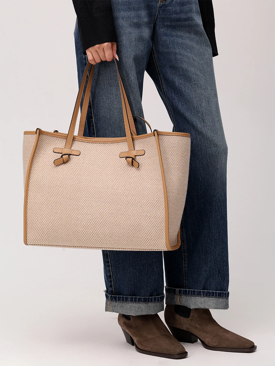 Сумка текстильная GIANNI CHIARINI BS 6850SPIGA/VAR.MANDORLA Бежевый  Фото 2