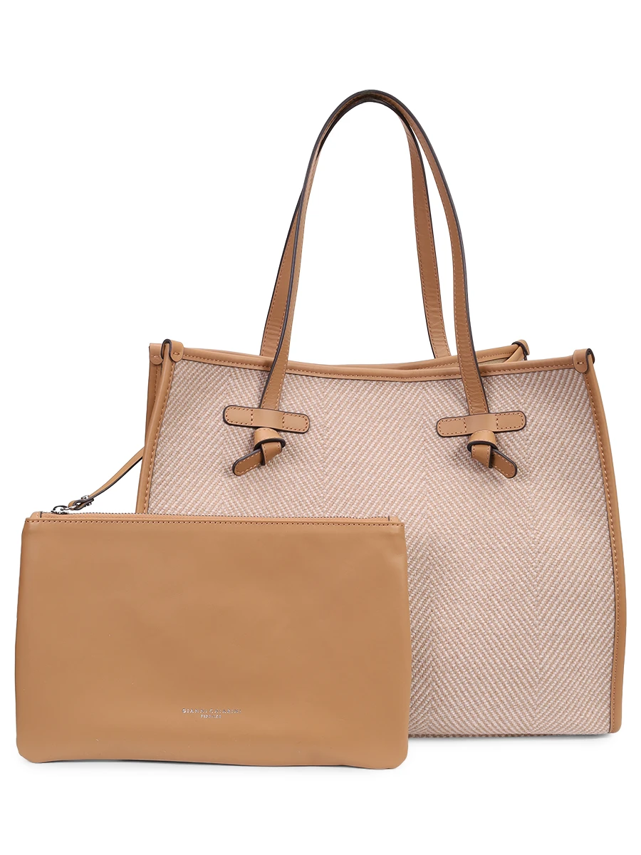 Сумка текстильная GIANNI CHIARINI BS 6850SPIGA/VAR.MANDORLA Бежевый  Фото 3