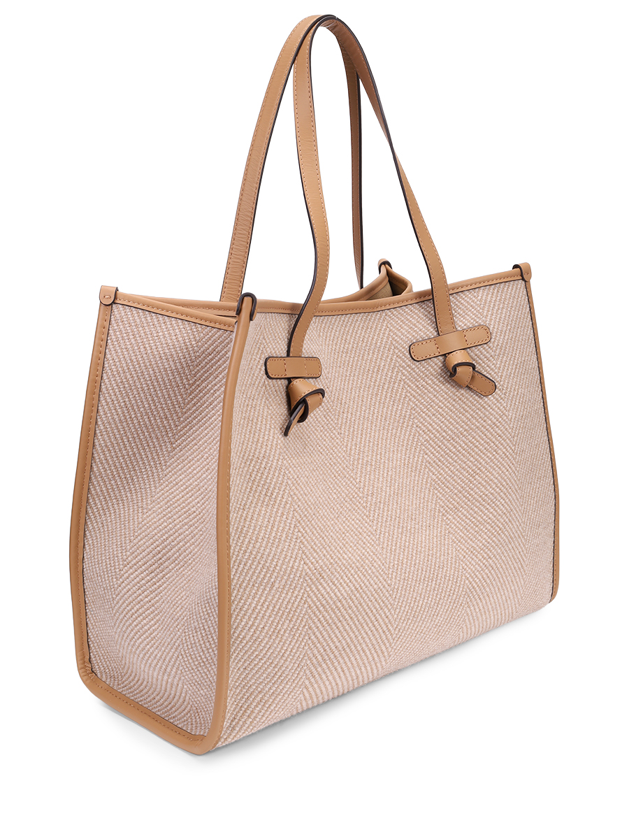 Сумка текстильная GIANNI CHIARINI BS 6850SPIGA/VAR.MANDORLA Бежевый  Фото 4