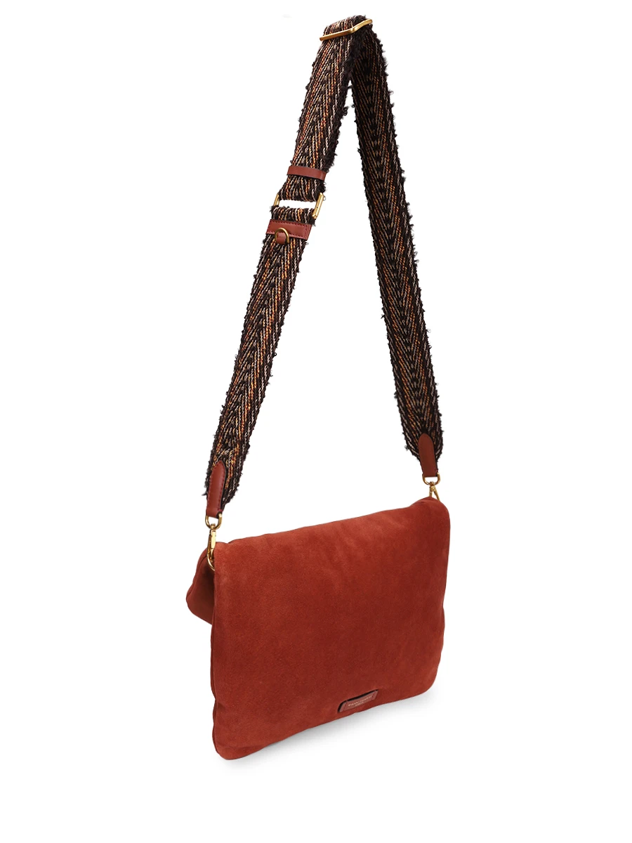 Сумка замшевая GIANNI CHIARINI BS 12031CM-NASPM/BRICK RED Рыжий  Фото 3
