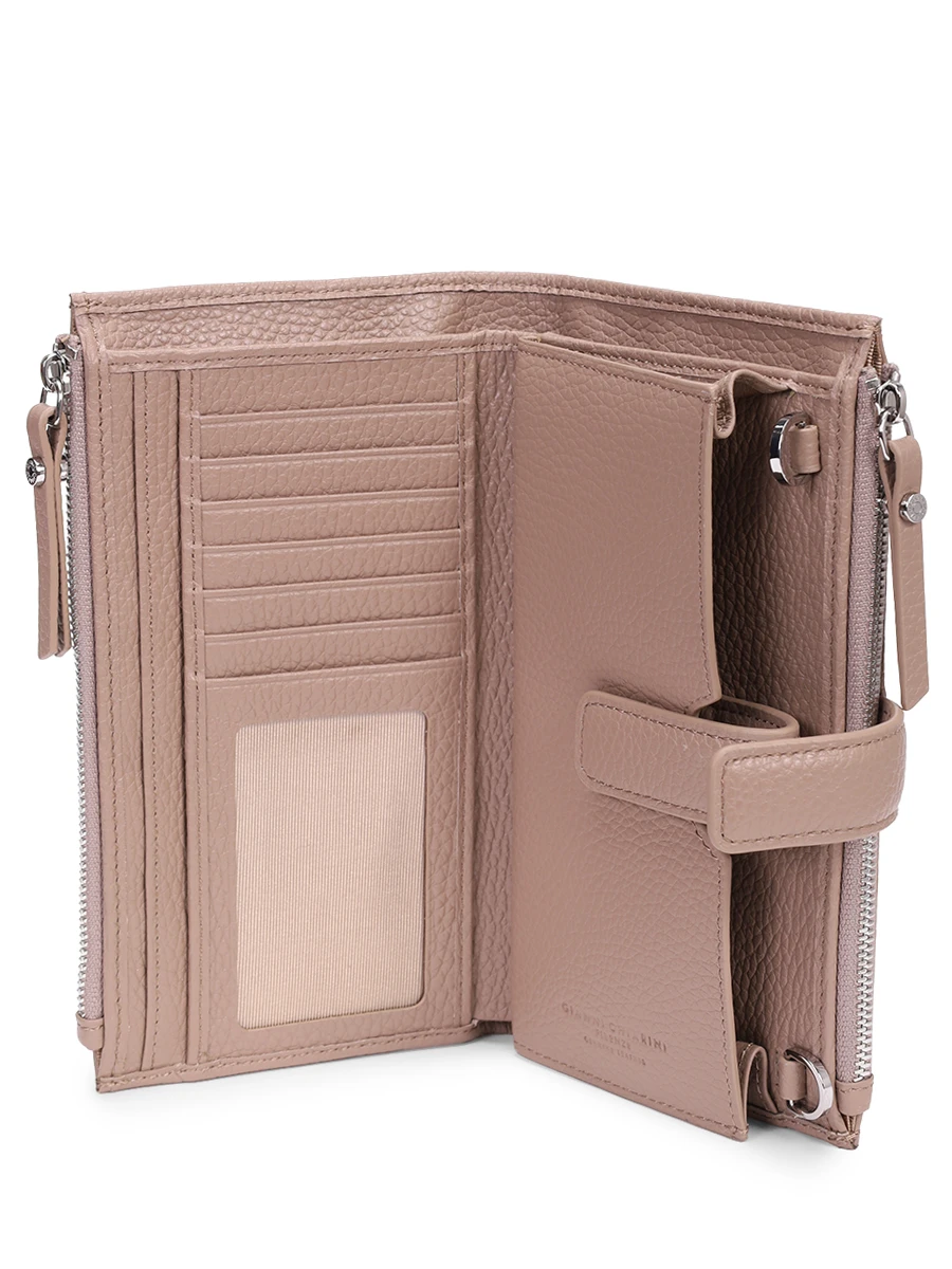 Портмоне кожаное GIANNI CHIARINI PF 6004GRN/DOVE Темно - Бежевый  Фото 3