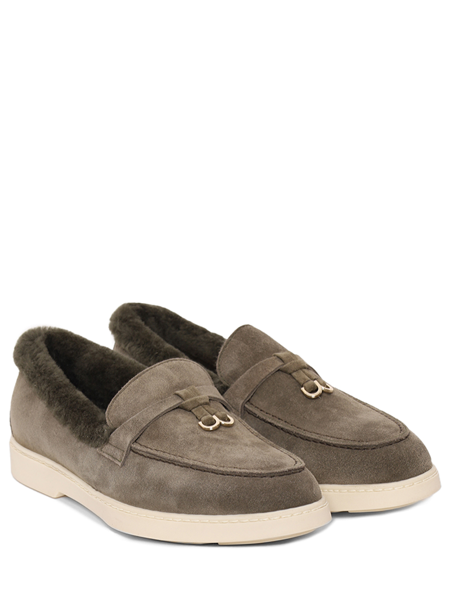 

Лоферы замшевые на меху, Хаки, DD8733EDO-UM252GV37