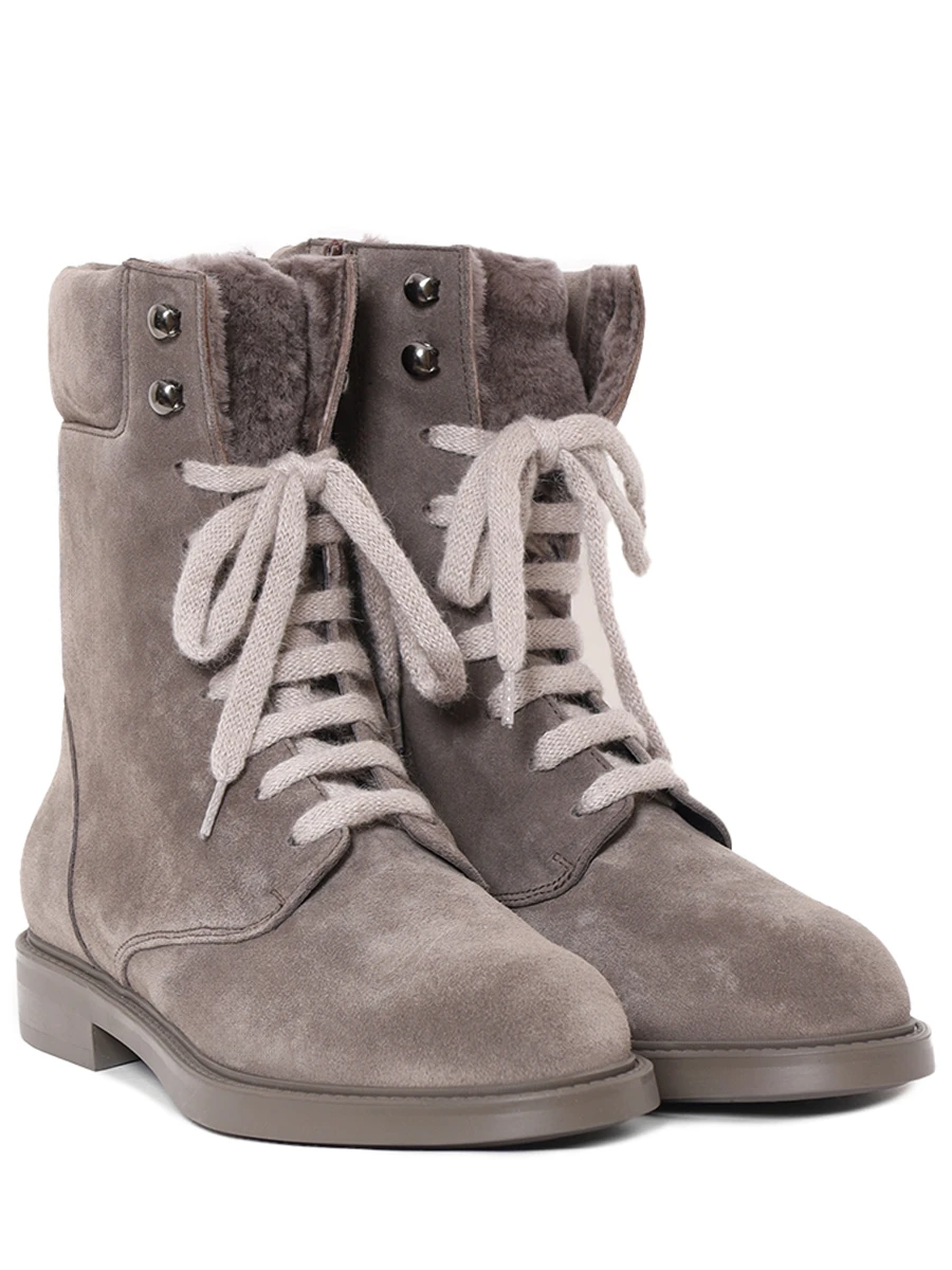 Ботинки замшевые на меху DOUCAL`S DD8838BRUGPN730OM39 Бежевый  Фото 2