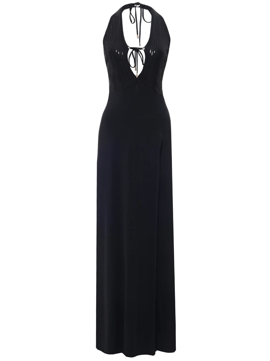 

Платье из вискозы, Черный, DB1615 ABR.99