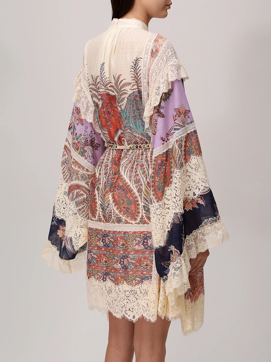 Платье хлопковое ZIMMERMANN 3308DSS251/Spliced Мультиколор  Фото 3