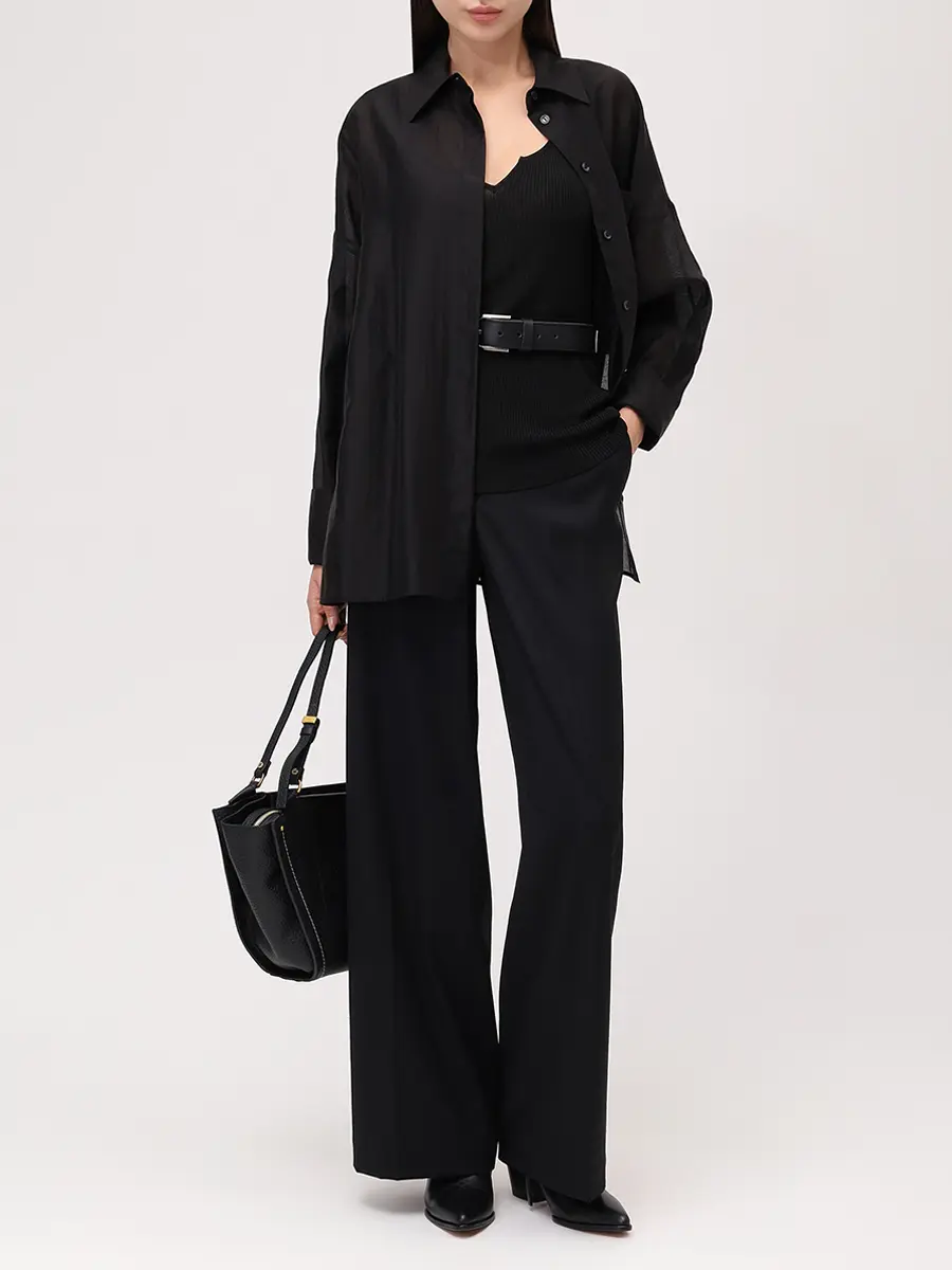 Рубашка из тенселя SEVEN LAB 325-S-W-14-30-087 Черный  Фото 2