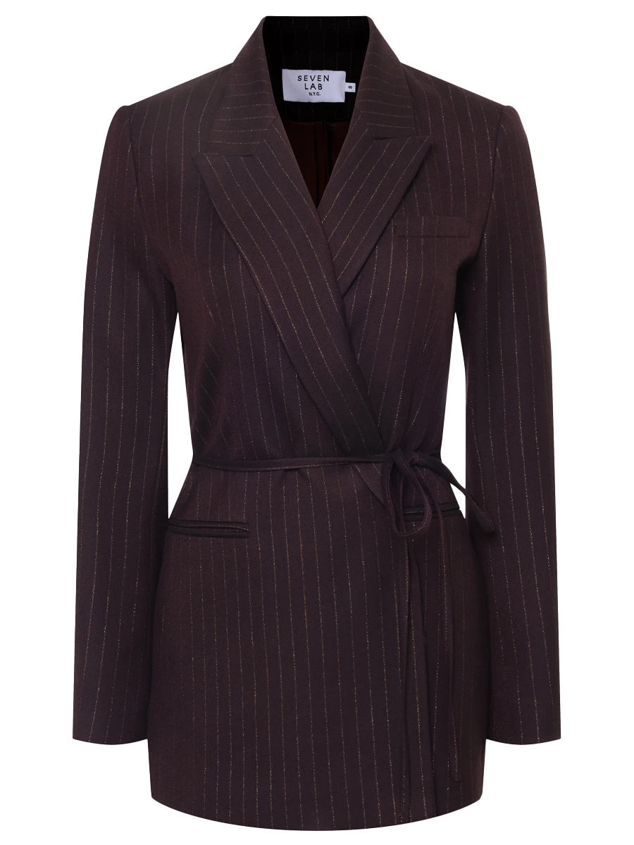 

Пиджак в полоску, Бордовый, 225-S-W-10-85-048