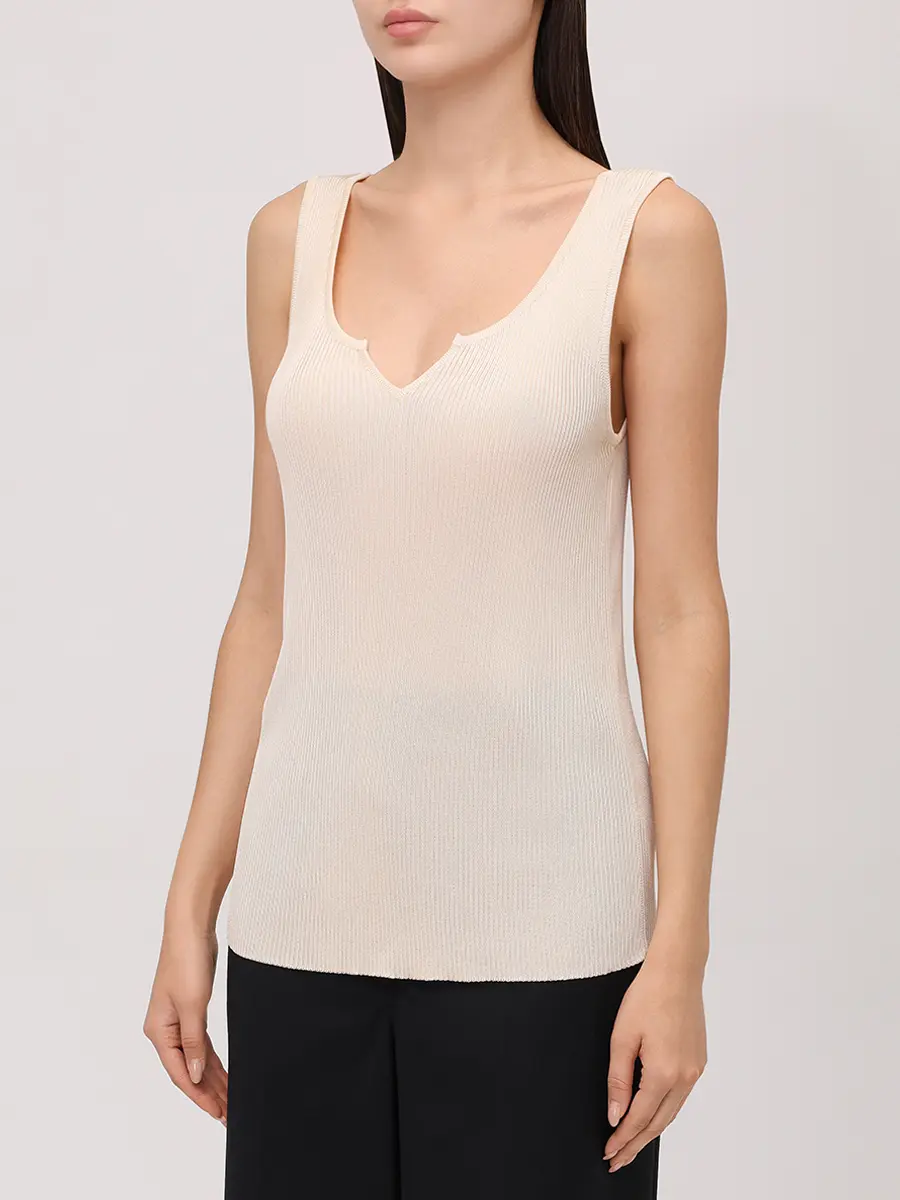 Топ из вискозы и шелка SEVEN LAB STV.09.700.367 Бежевый  Фото 4