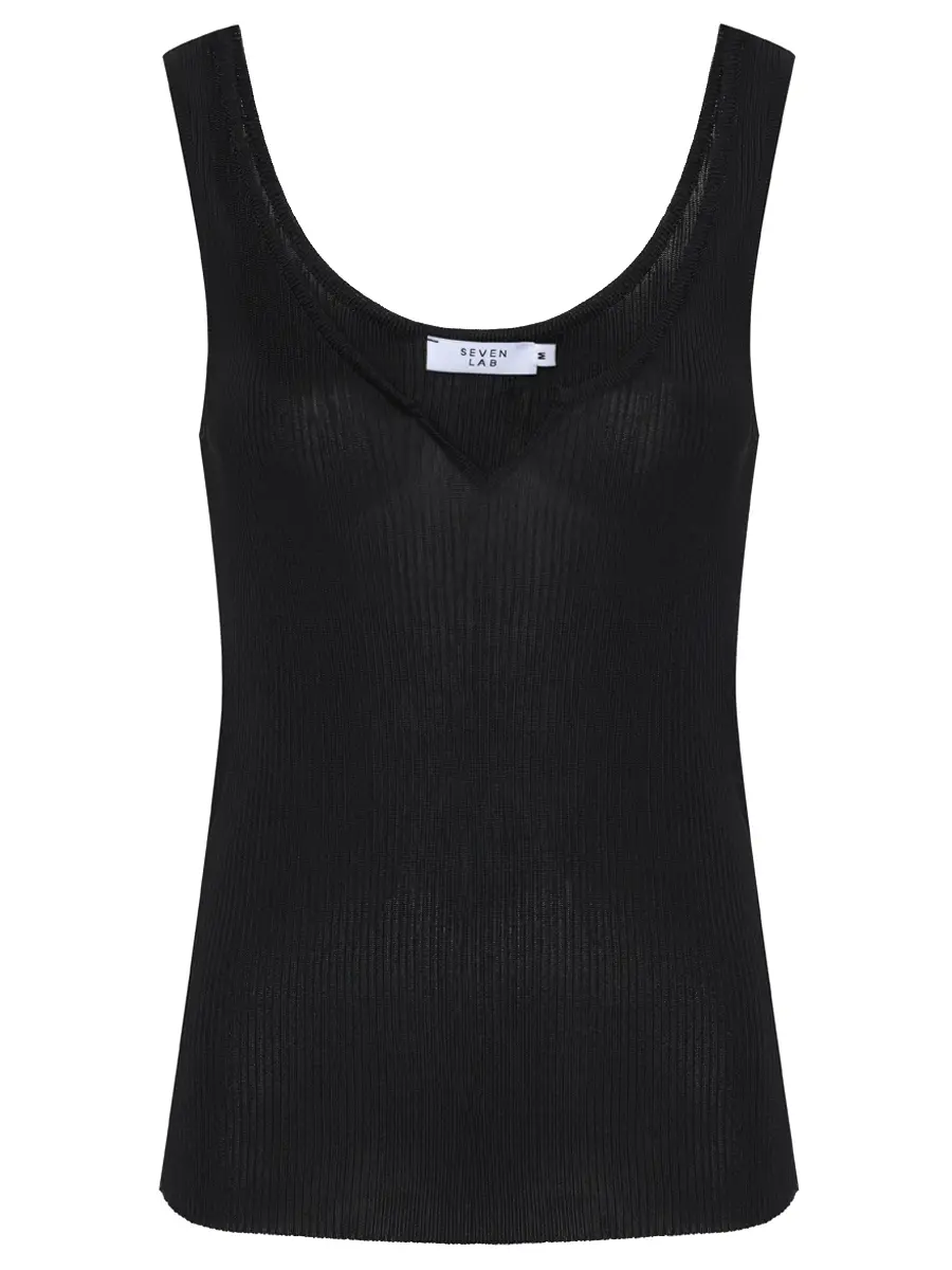 

Топ из вискозы и шелка, Черный, STV.09.900.367