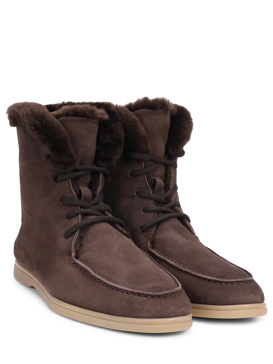 Ботинки замшевые на меху PROSPERINE BRU3-CCH CHOCOLATE Коричневый  Фото 2