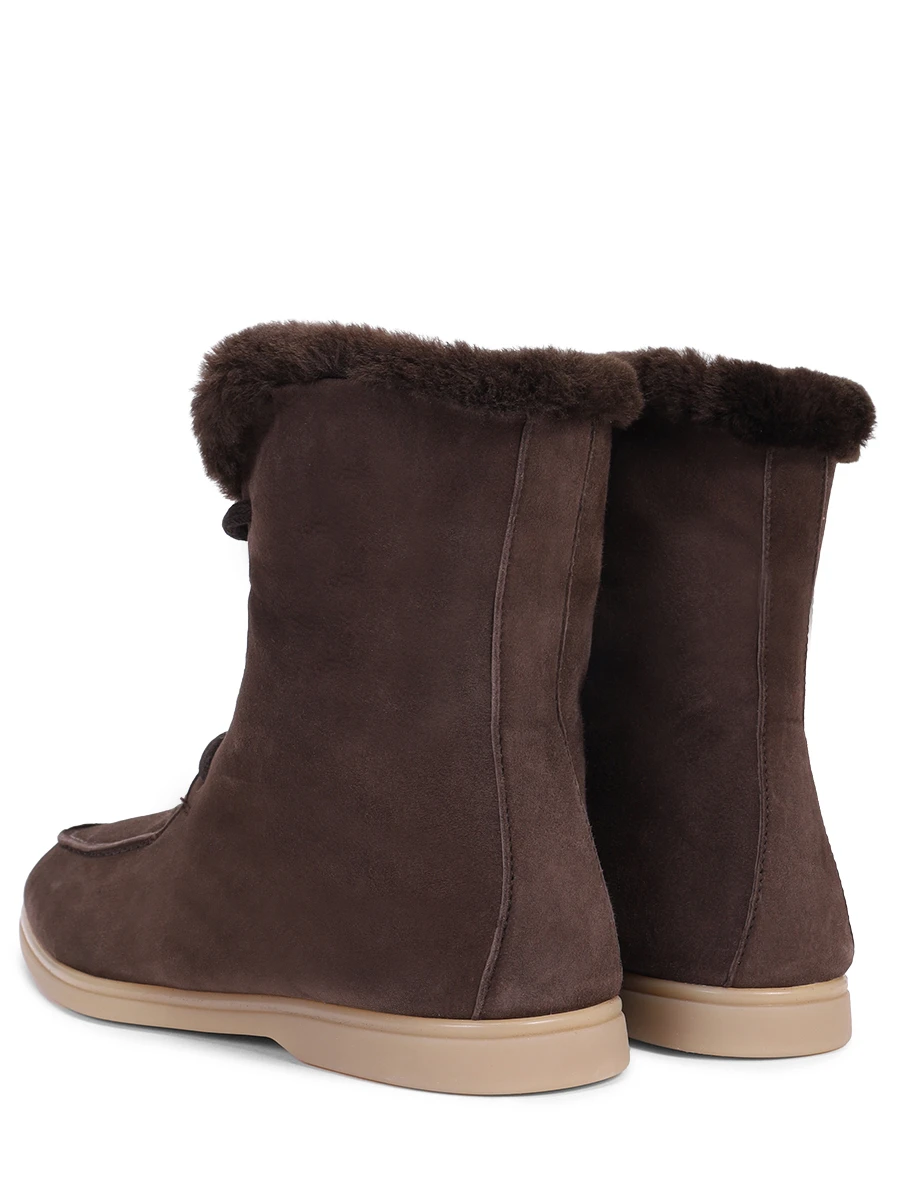 Ботинки замшевые на меху PROSPERINE BRU3-CCH CHOCOLATE Коричневый  Фото 4