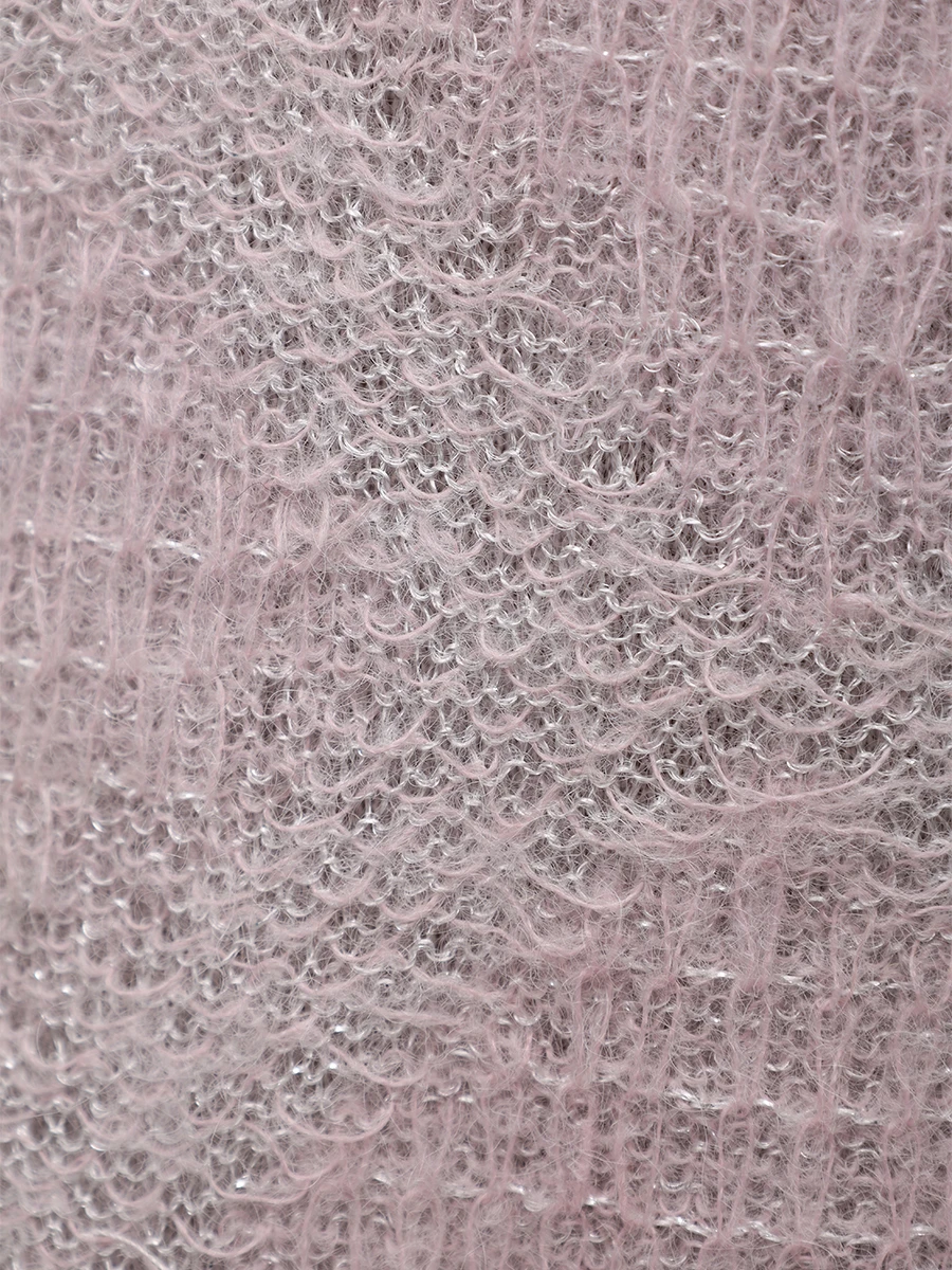 Свитер из мохера и шерсти альпака PANICALE D370439CL 37D61 0325 Розовый  Фото 6