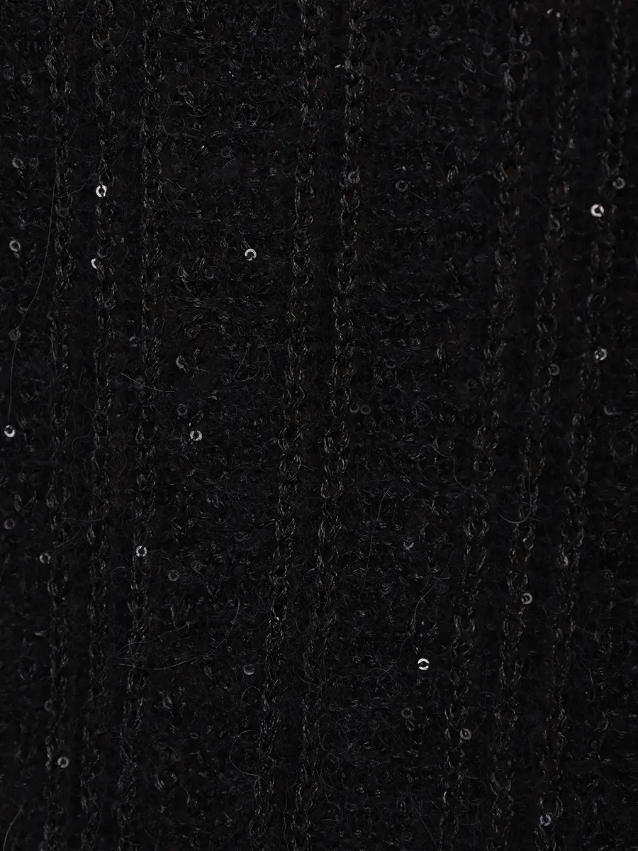 Джемпер из мохера и шерсти альпака PANICALE D370481G 37D30A 0995 Черный  Фото 6