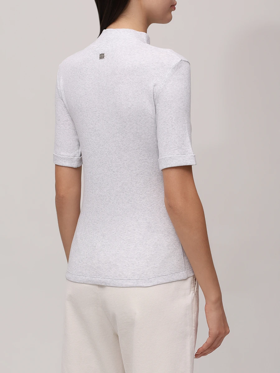 Топ хлопковый PANICALE D371666L/NR 37D10A 0910 Светло- Серый  Фото 3