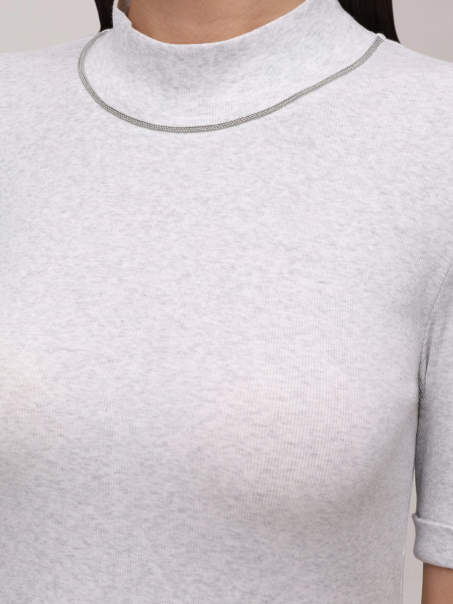 Топ хлопковый PANICALE D371666L/NR 37D10A 0910 Светло- Серый  Фото 5