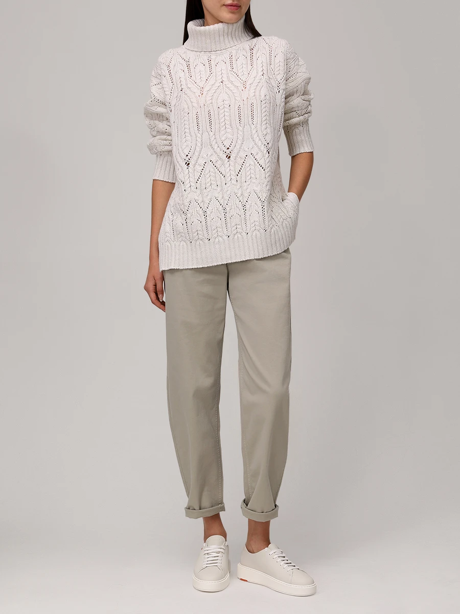 Брюки хлопковые PANICALE D370052PA 37D60 0640 Хаки  Фото 2