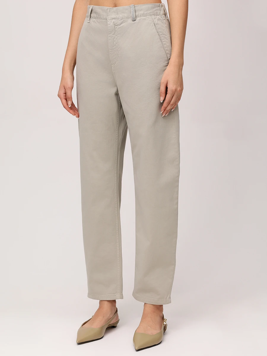 Брюки хлопковые PANICALE D370052PA 37D60 0640 Хаки  Фото 4