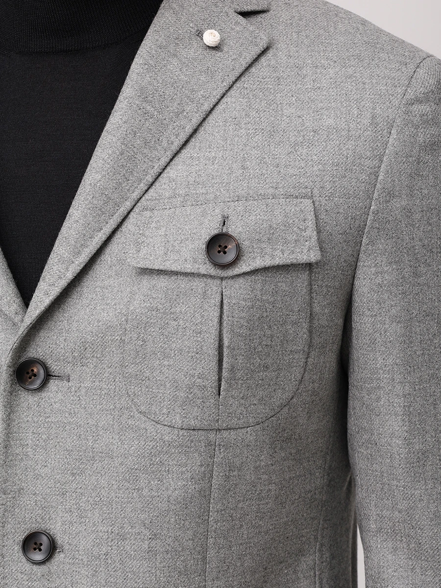 Пиджак шерстяной LUBIAM 52521/2/2564 Серый  Фото 5