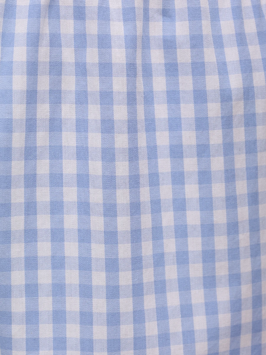 Брюки хлопковые MC2 SAINT BARTH DOHA - POPELINE VICHY 31 Голубой  Фото 6