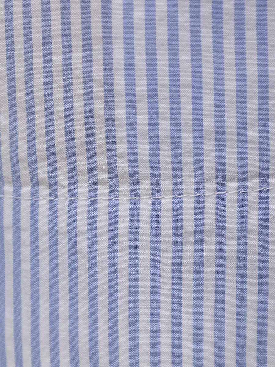 Шорты хлопковые MC2 SAINT BARTH MEAVE - SEERSUCKER STRIPES V 31 EMB Голубой  Фото 6