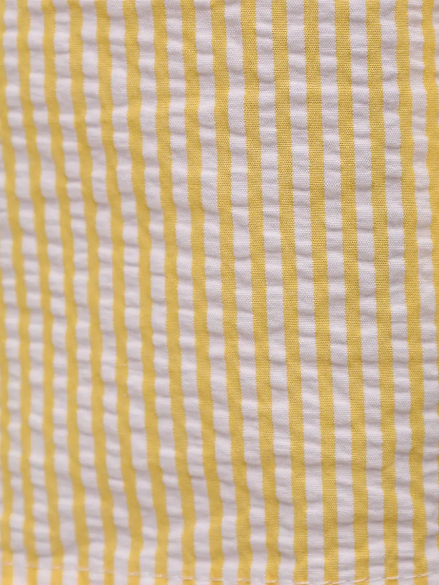 Шорты хлопковые MC2 SAINT BARTH MEAVE - SEERSUCKER STRIPES V 92 EMB Желтый  Фото 6