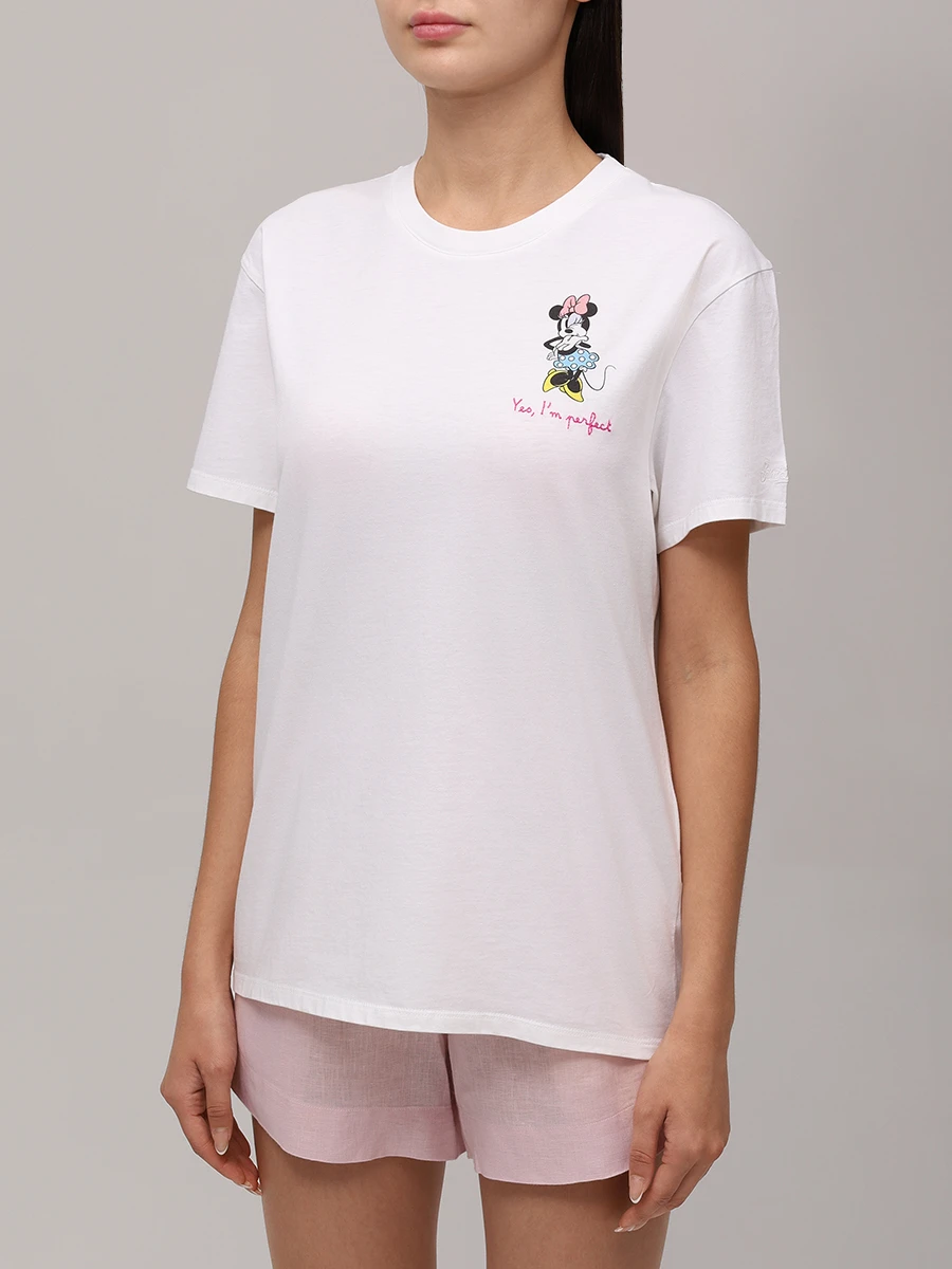 

Футболка хлопковая, Белый, EMILIE - MINNIE PERFECT 01N EMB