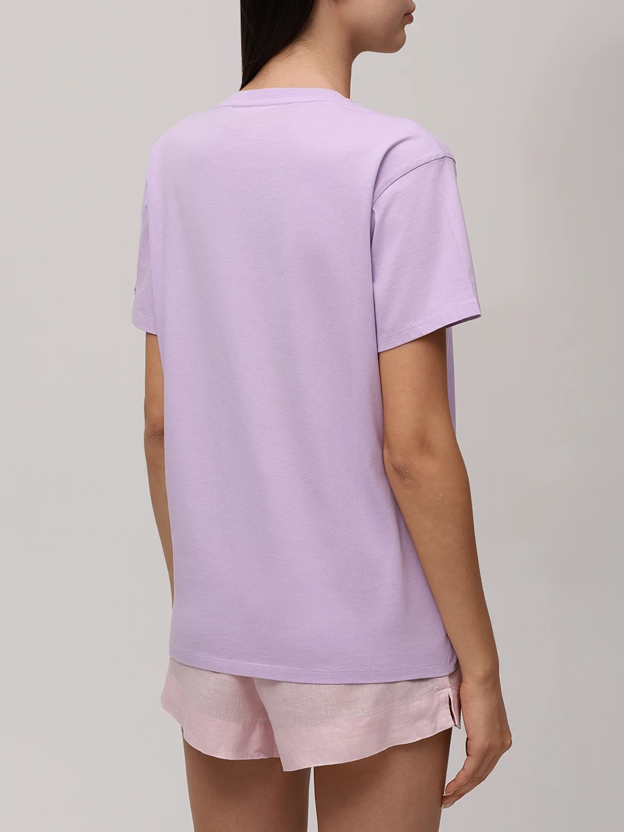 Футболка хлопковая MC2 SAINT BARTH EMILIE - MOSCOW SUMMER 24 EMB Принт  Фото 3