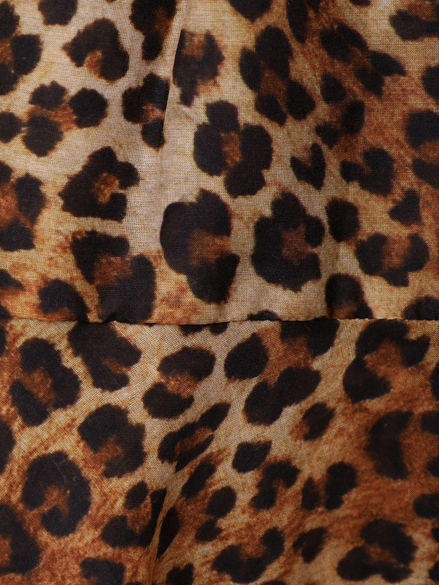 Юбка из хлопка и шелка MC2 SAINT BARTH EIVISSA - SILK VOILE SAND LEOPARD Анималистичный принт  Фото 6