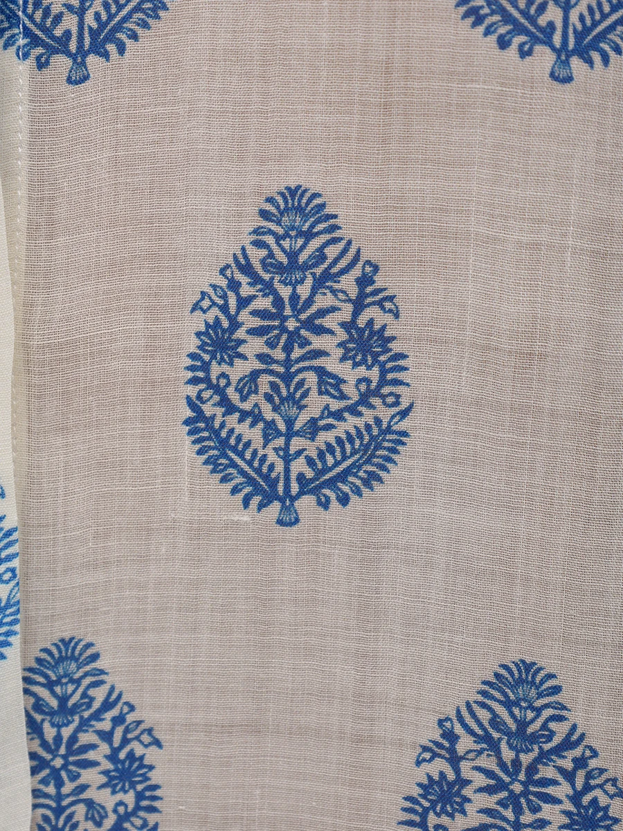 Платье хлопковое MC2 SAINT BARTH ADELINE - RAMIE LEAF PAISLEY 10 Белый  Фото 6