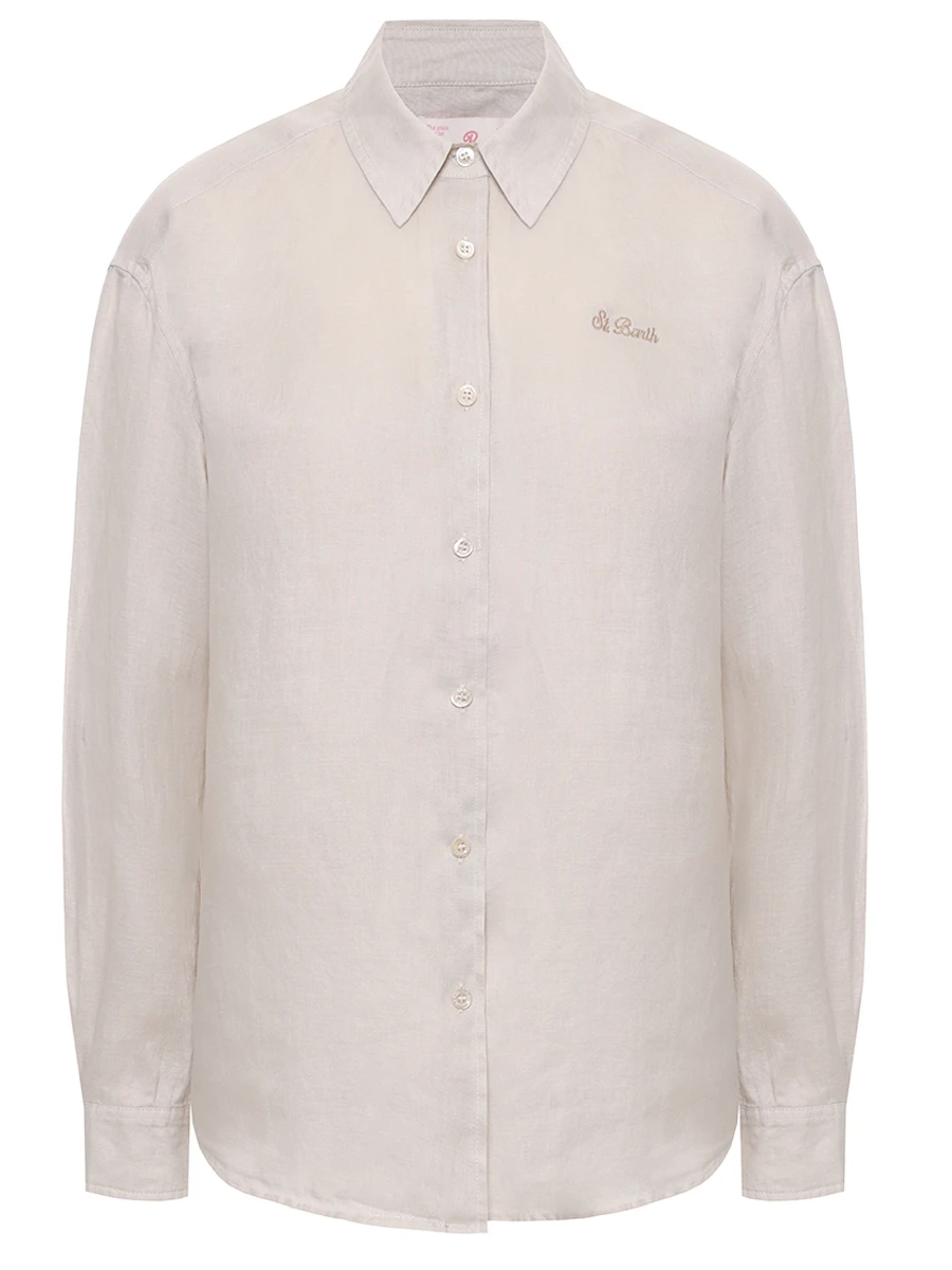 Рубашка льняная MC2 SAINT BARTH MEREDITH - LINEN BEACH CLUB 10 EMB Бежевый 