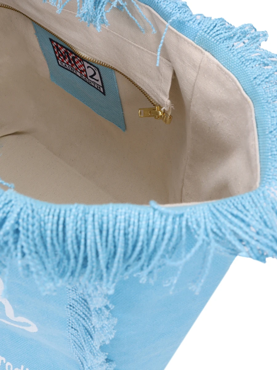 Сумка хлопковая MC2 SAINT BARTH VANITY - 31 LIGHT BLUE Голубой  Фото 4