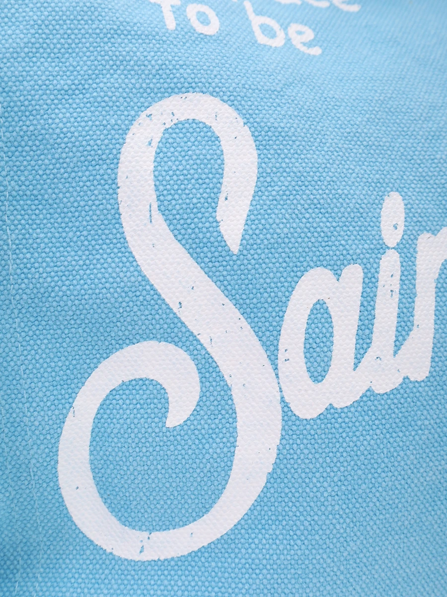 Сумка хлопковая MC2 SAINT BARTH VANITY - 31 LIGHT BLUE Голубой  Фото 5