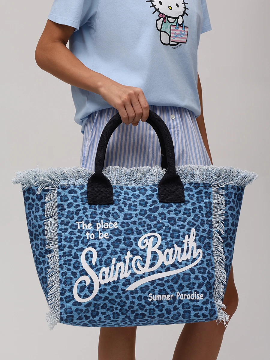 Сумка хлопковая MC2 SAINT BARTH VANITY - DENIM LEO 31 Анималистичный принт  Фото 2