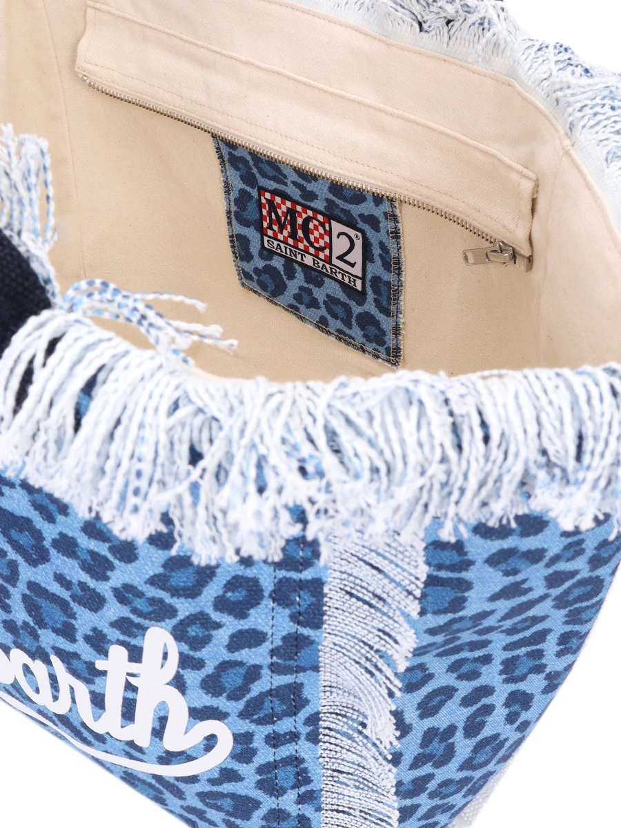 Сумка хлопковая MC2 SAINT BARTH VANITY - DENIM LEO 31 Анималистичный принт  Фото 4